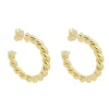 Brinco de Argola Tubo Torcido Camila G Folheado a Ouro 18k