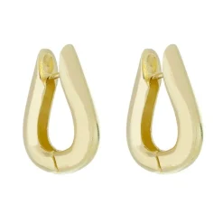 Brinco de Argola V Luci Folheado a Ouro 18k