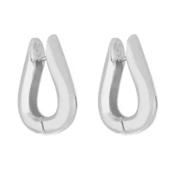 Brinco de Argola V Luci Folheado em Ródio Branco