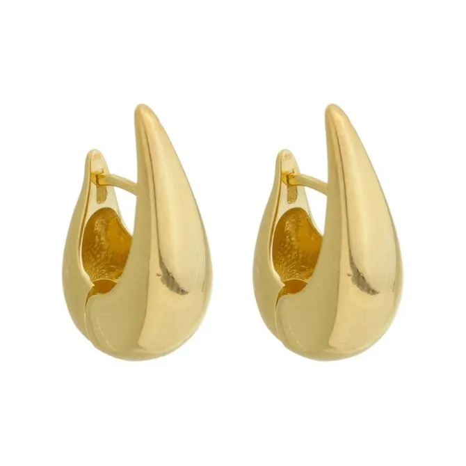 Brinco de Argola Vintage Glenda P Folheado a Ouro 18k