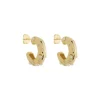 Brinco de Argola Yumi Pérolas e Zircônias Folheado a Ouro 18k