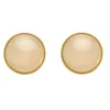 Brinco de Botão Luciana Folheado a Ouro 18k