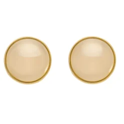 Brinco de Botão Luciana Folheado a Ouro 18k
