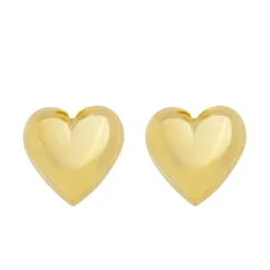 Brinco de Coração Luisa G Folheado a Ouro 18k