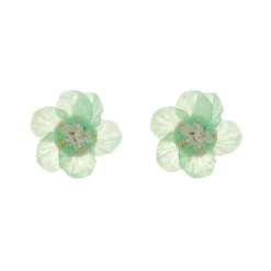 Brinco de Flor Hortênsia Verde