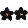 Brinco de Flor Jasmim Preto