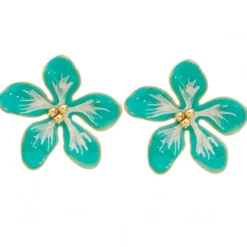 Brinco de Flor Margarida Verde