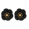 Brinco de Flor Petúnia Preto