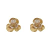 Brinco de Flor Verbena Dourado e Prata