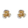 Brinco de Flor Verbena Prata e Dourado