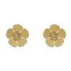 Brinco de Flor Violeta Dourado