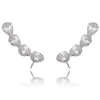 Brinco Ear Cuff Callie Gotas Zircônia Folheado em Ródio Branco