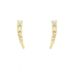 Brinco Ear Cuff Mini Ceci Zircônias Folheado a Ouro 18k