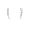 Brinco Ear Cuff Mini Ceci Zircônias Folheado em Ródio Branco