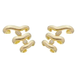 Brinco Ear Cuff Zoe Zircônias Folheado a Ouro 18k