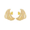 Brinco Ear Hook Serena Zircônias Folheado a Ouro 18k