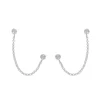 Brinco Ear Line Lyna Ponto de Luz Zircônias Folheado em Ródio Branco