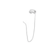 Brinco Ear Line Unitário Laís Zircônias Folheado em Ródio Branco