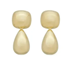 Brinco Fabi Gota Vintage Folheado a Ouro 18k Piuka