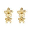 Brinco Flor Amarílis Dourado Piuka