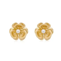 Brinco Flor Melissa Dourado