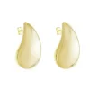 Brinco Hailey Gota Grande Folheado a Ouro 18k Piuka