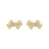 Brinco Laço Jessica Zircônias Folheado a Ouro 18k