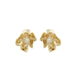 Brinco Liane Flor Pérola Dourado