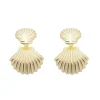 Brinco Lucy Concha Folheado a Ouro 18k