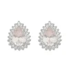 Brinco Maria Fernanda Gota Zircônia Cristal Folheado em Ródio Branco