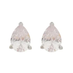 Brinco Maria Sophia Gota Zircônia Cristal Folheado em Ródio Branco