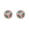 Brinco Piuka Nataly Pizza P Zircônias Coloridas Folheado a Ouro 18k