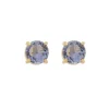 Brinco Ponto de Luz Annie G Zircônia Tanzanita Folheado a Ouro 18k