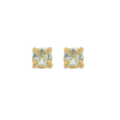 Brinco Ponto de Luz Annie P Zircônia Acqua Folheado a Ouro 18k