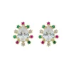 Brinco Ponto de Luz Gota Deise Zircônia Cristal Folheado a Ouro 18k
