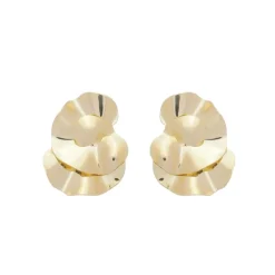 Brinco Thais Matelado Redondo Folheado a Ouro 18k