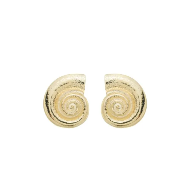Brinco Valentina Concha Folheado a Ouro 18k