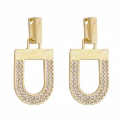 Brinco Vintage Silvia Zircônias Folheado a Ouro 18k