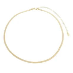 Choker Analu Malha Metal Folheado a Ouro 18k
