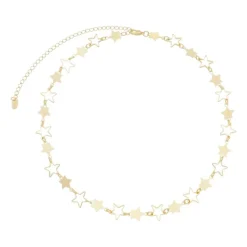 Choker Constelação Estrelas Sirius Folheada a Ouro 18k