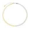 Choker Elos Groumet Folheada a Ouro 18k e Folheada em Ródio Branco Frida