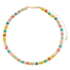 Choker Fanis Howlita Bege Fimos Coloridos
