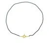 Choker Fe Zircônias Preta Folheada a Ouro 18k