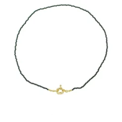 Choker Fe Zircônias Preta Folheada a Ouro 18k