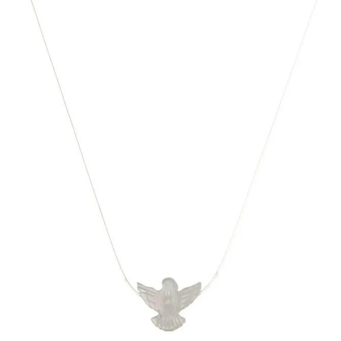 Choker Fio de Nylon Espirito Santo Madrepérola Folheado a Ouro 18k