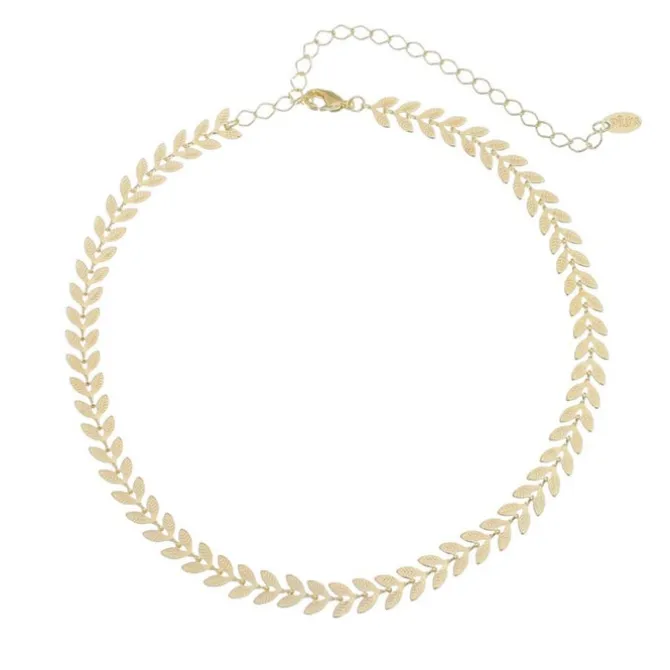 Choker Folhinhas Folheado a Ouro 18k Kendal Piuka