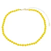Choker Georgina Pedras Naturais Jade Rondel Amarela