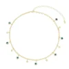 Choker Lara Olho Grego e Mini Estrelas Folheada a Ouro 18k