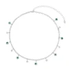 Choker Lara Olho Grego e Mini Estrelas Folheada em Ródio Branco