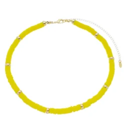 Choker Mari Fimos Amarelo